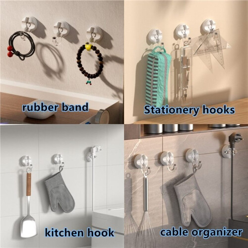 Magnetic Cable Organizer Clips - Rotatable Fixer for Desktop Data & Charging Cables, 6 Packs 2
