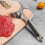 Multi-sided meat tenderizer hammer with comfortable-grip handle, hang hole, silver — compatible with all kitchen needs 3