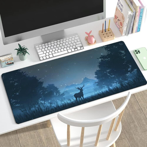 Αντιολισθητικό Mouse Pad Gaming με σχέδιο Forest Deer 31,5x11,8 ίντσες 2