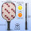 Σετ Κουπιών Pickleball από Φύλλα Fiberglass με Λουλούδια, 2 Κουπιά + 2 3