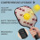 Σετ Κουπιών Pickleball από Φύλλα Fiberglass με Λουλούδια, 2 Κουπιά + 2 4