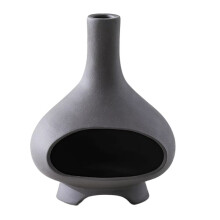 Ceramic Palo Santos Holder Ornament Sage BurnerIncense Holder for Desk Fountain Yoga Meditation Living Room Decor Brown