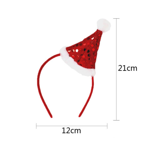 Glitterhårbånd for jenter, sirkulært juledesign, 2 stk. 1
