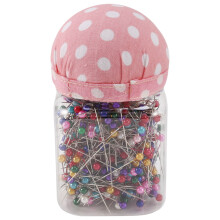 500Pcs Sewing Pins Pearl Needles Fabric Cover Pin Cushion Bottle Tailoring Process