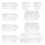 9 Pcs Clear Drawer Organizer Trays Assorted 4-Size Drawer Dividers, Versatile Storage Boxes Makeup Organiser Set 1
