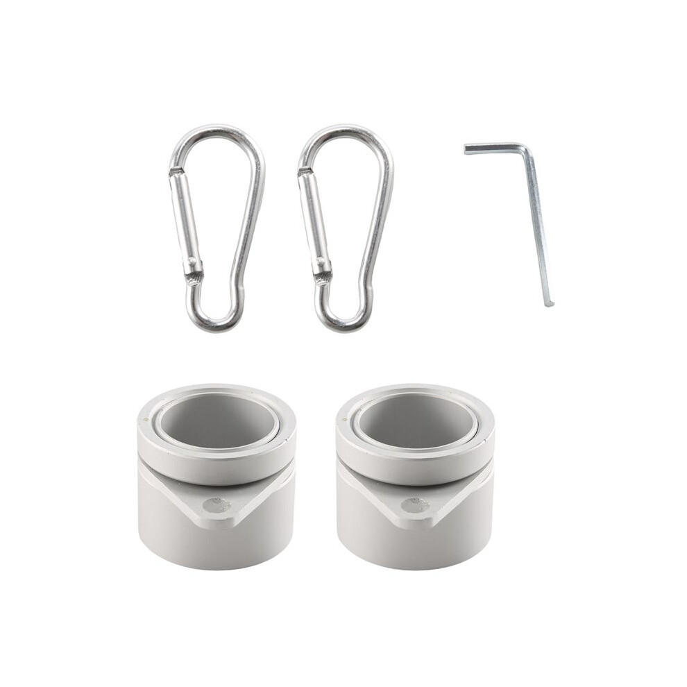 2 Pcs Flag Pole Rings Anti Wrap Flag Pole Clips Swivels 360 Rotating Flagpole Flag Mounting Rings 1 Inch 6031264422745