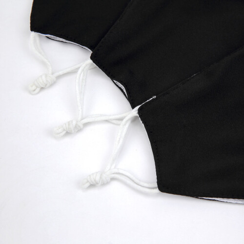 Masques en coton BalsaCircle noirs à 2 couches avec élastiques 2