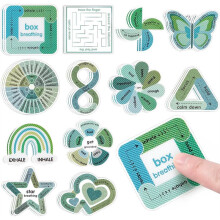 36 Stuks Getextureerde Angststrips voor Kinderen en Volwassenen, Tactiele Ademhalingsoefeningen, Mindfulness- en Fidgetstickers