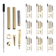 Kit de 10 Bolígrafos Giratorios con Recarga. Suministros de Cobre para Hacer Bolígrafos, Ideal para Profesores de Aula.