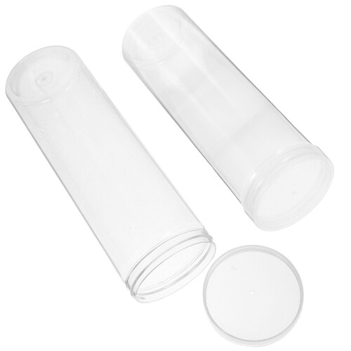 Worgeous2Pcs Cylinder Plastic Pencil Case Boxes Plastic Pen Holder20.00X6.50X6.50CM 2