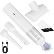 4 in 1 Handheld Vacuum Cleaner, 19000Pa Powerful Car, Cordless Rechargeable Pet USB Small Car Cleaner for Pet Hair