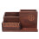 Multi-Function Wooden Desk Organizer with Pen Holder and Stationery Storage 1