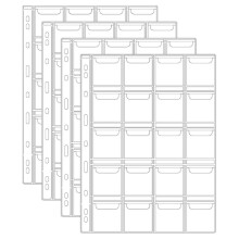 4 Vellen met 20 Pagina'S voor Het Verzamelen van Munten, Transparante PVC-Insteekhoezen voor Muntenmappen met 9-Gaats Beschermhoezen voor de