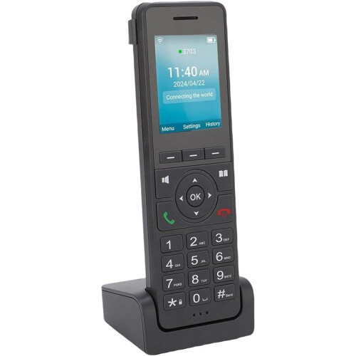 Telefone Sem Fio de Rede com Tela Colorida de 2,4 Polegadas, Telefone de Mesa VoIP Dual SIM com WiFi BT para Comunicação em Casa e Escritório