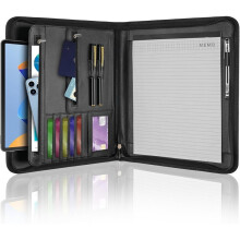 Organizzatore Portadocumenti In Pelle Padfolio, con Blocco Note da 20 Pagine e Custodia per Tablet da 13", per Formato Lettera A4, Uomo e Donna