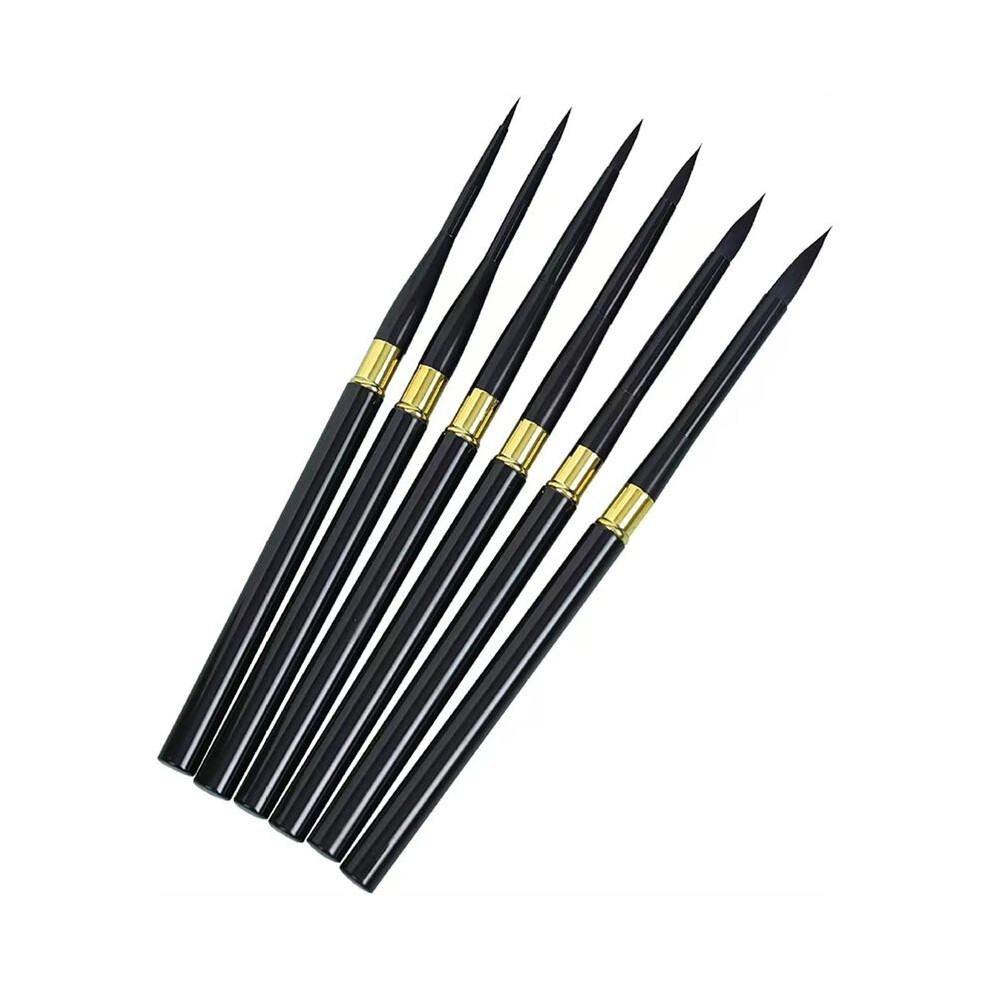 Photos - Other Furniture Jojomino 6Pc Paint By Numbers Kit for Adults Acrylic Paint Brushes Set,Travel Fine Tip Detail Paintbrushes for Watercolor Gouache 