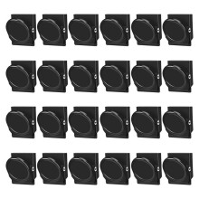Clips Magnéticos, 24 Piezas Imán de Nevera Imanes de Pizarra, Clips de Metal Imanes de Refrigerador, Clips Magnéticos Negro