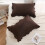 Dark Brown Queen Pillow Covers 20x30 in, 2-Pack Microfibre 5