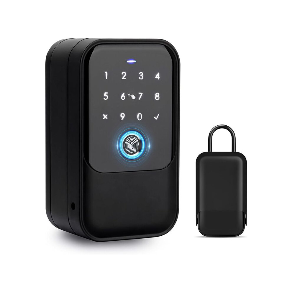 Key Lock Box, Fingerprint, Control, Key, Password, Access Card, Unlock, Office Security - Wall-Mounted 4714067292907