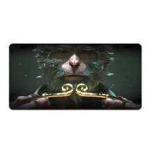 Svart Myth Wukong Gaming Mouse Pad - Stor Skrivbordsmatta Halkfri Gummi för Spelare, Kontorstillbehör