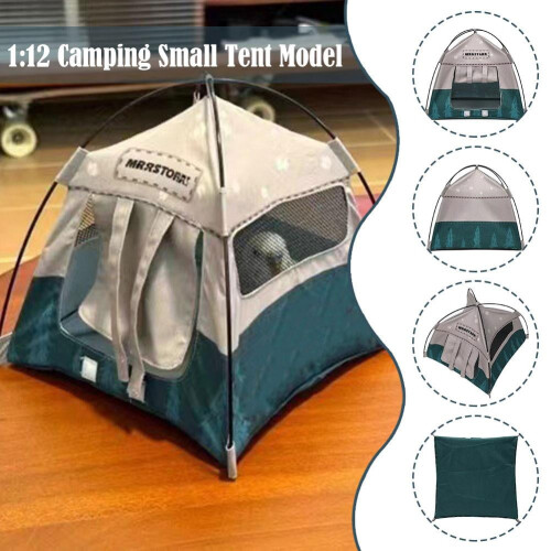 1:12 Mini kempingový model stanu – 7,21 palca 1