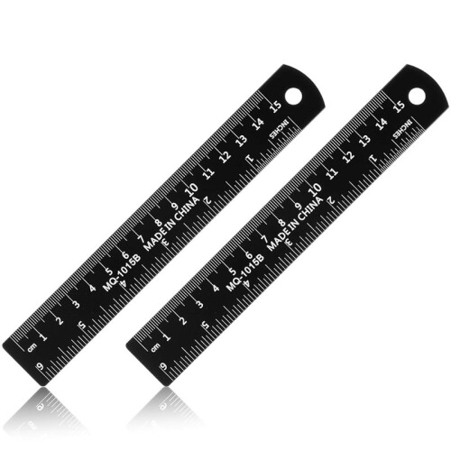 Conjunto de 24 Réguas de Aço Inoxidável de 15 cm (6 Polegadas) com Medidas Métricas e Imperiais para Medições Precisas