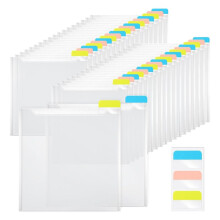36 Pcs 12x12 Scrapbook Paper Storage Organizer with 90 Pcs Sticky Index Tabs for Holds Scrapbook Paper Cardstock Vinyl