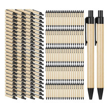 200Pack Svarta Kulspetspennor Medium Point InfäLlbara Pennor MiljöVäNliga Pennor ÅTervunna Kraftpapper Pennor Bulk Office School