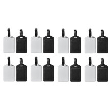 20Pack Sublimation Blanks Luggage Tags PU Leather Heat Transfer Bag Tags for Travel Suitcase Sports Bags Holder