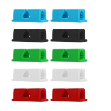 Confezione da 10 Portapenne In Silicone, Portapenne Adesivo per Scrivania, Portapenne Singolo In Gomma con Clip per Penna per Aula Multicolore