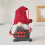 Gnome dockornament med röd stickad mössa, 1 st. 2
