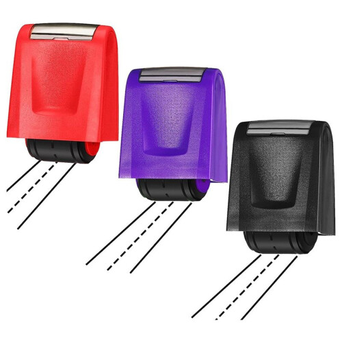 3 Pieces Dashed Handwriting Lines Practice Roller Stamp Self Inking  Rolling Stamps (Red, , Black)