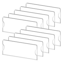 Acrylic Name Plate Holder Premium, 2X8 Inch,Clear Acrylic Plastic Sign Holder Frame Wall Name Plates for Office, Home