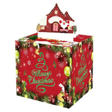 BoîTe de NoëL Cadeau D'Argent Amusant Tirelire de NoëL avec 30 Sacs Transparents, Surprise Parfaite pour les Enfants et les Adultes