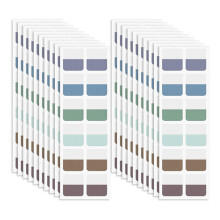 Sticky Index Tabs Multicolor Self-Adhesive Book Tabs 1 x 1.1 Inch Writable Page Tabs Transparent for NotebooksFiles