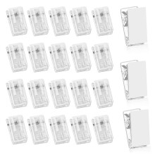 100PCS Self Adhesive Clips, Clips Wall Clips Photo Clips Light Clips for Office Photo Christmas , Clear