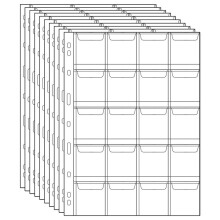 Transparent Coin Collection Book Commemorative Coin Collection Folder 20 Pocket Binder Coin Sets 12 Pieces