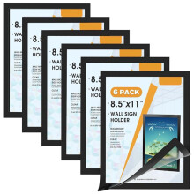 SkylthåLlare 8,5 X 11 VäGgfäSte, Magnetiska SkylthåLlare i Klar Plast, Display i StåEnde eller Liggande Format