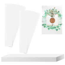 150 Stück Transparentes Einladungsband für Einladungen im Format 5 X 7, Bauchband Aus Pergamentpapier für Hochzeitseinladungen, Bauchband Aus