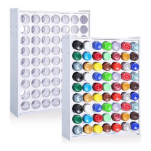 2 Piezas 63 Agujeros Organizador Almacenamiento Pintura Artesanal Soporte Estante Pintura Vertical Organizadores Pintura Montados en la Pared para