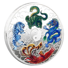 1 Stuks Oude Mythische Wezens Lucky Coin Loterij Ticket Scratcher Tool Lucky Charms Uitdaging Munt Zilver