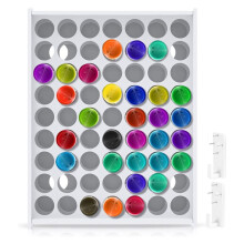 1 Pieza Organizador Almacenamiento Pintura Artesanal 63 Agujeros Soporte Vertical para Estante Pintura Organizadores Pintura Montados en la Pared para