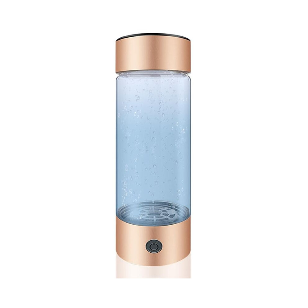 Tlily Hydrogen Water Bottle, 420Ml 1400 Ppb Pem Spe Technology Portable Hydrogen Water Ionizer Machine (Gold)