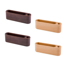 Porte-Cartes de Visite en Bois, Organisateur de Bureau, Présentoir de Cartes de Visite avec Fente pour Stylo, Support de Cartes pour Bloc-Notes