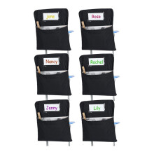 6 Tasche Portaoggetti per Sedie, Borse per Sedie, Tasche per Sedie per Aule, Tasche per Sedie per Studenti, Organizer per Sedie con Etichetta per il