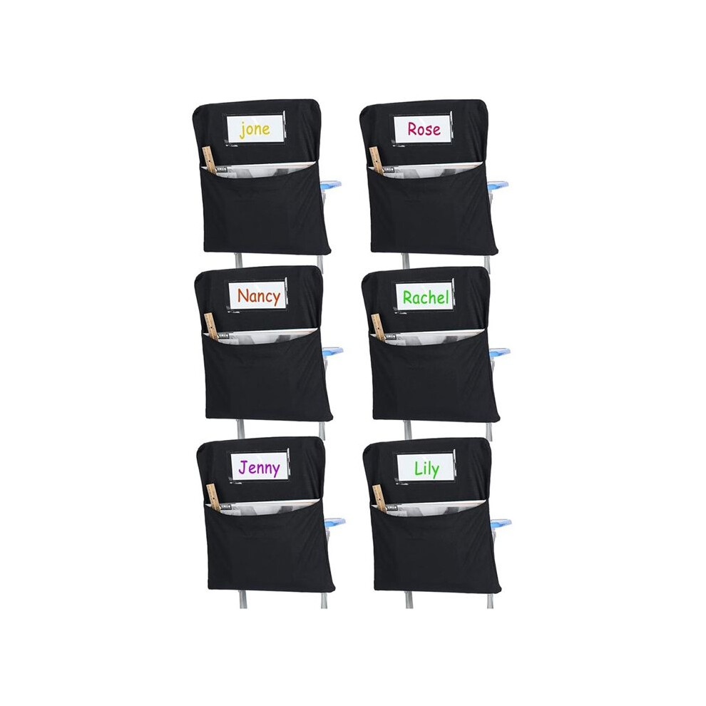 Photos - Educational Toy 6Pcs Chair Storage Pocket Chair Bag Chair Pockets for Classrooms Student Chair Pockets Chair Organizer with Name Tag