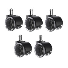 Office Chair Wheels Replacement Set of 5 ,Dual 2 Inch Soft Chair Casters for Hardwood Vinyl Tile for All Floors A