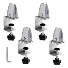 Aluminium Verstelbare Hoestbeschermer Ondersteuningsclip Geen Punch Scheidingsclip voor Panelen van 1/8 Tot 1 Inch Geschikt voor Acryl B