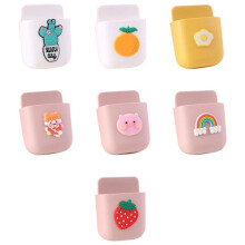 Cute Storage Rack Desk Organizer Pen Holder Self Adhesive Stationery Holder Remote Control TV Mobile Phone Holder