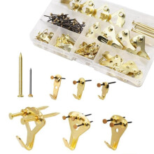 Kit de Suspension de Photos 120 Pièces, Kit Assorti de Cintres pour Photos avec Crochets Muraux Robustes, pour Toile, Photos de Bureau, Horloge